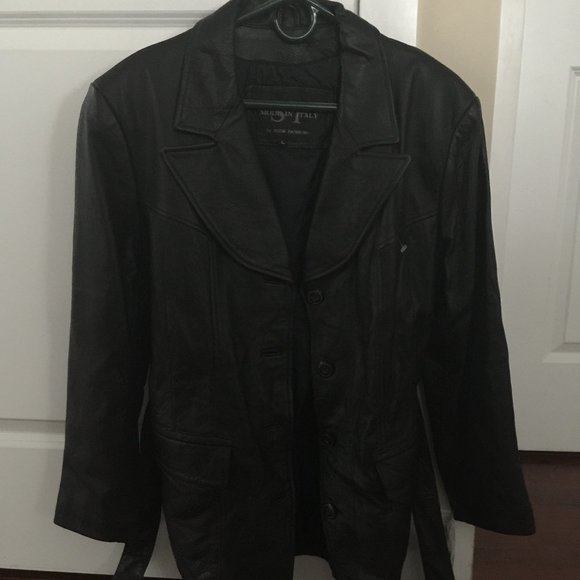 Real Black Leather Jacket (Unisex) - Picture 1 of 2